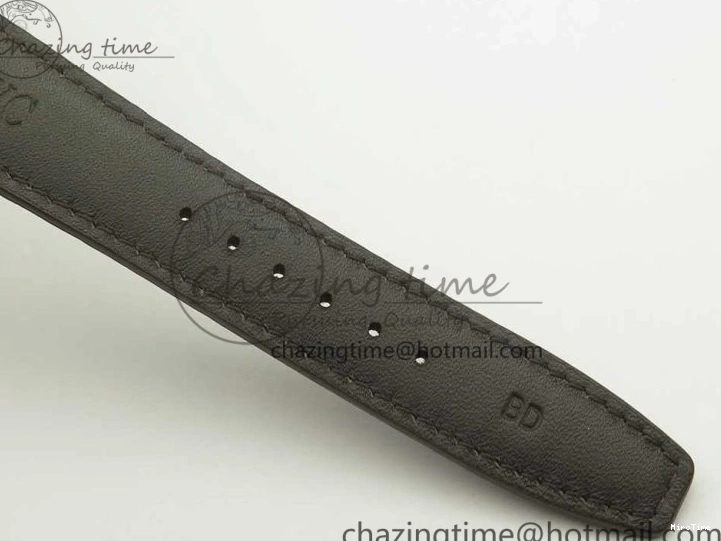 MIROTIME 0209 Portuguese Tourbillon IW504602 RG ZF Best Edition White Dial on Brown Leather Strap Stretchable 7178